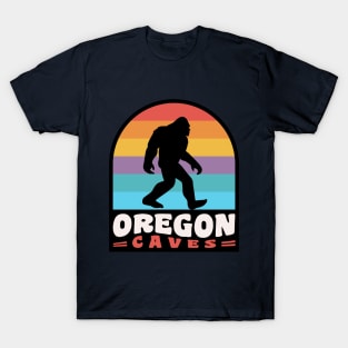 Oregon Caves National Monument Bigfoot Sasquatch Retro T-Shirt